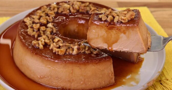 Pudim: Pudim de Nozes Cremoso e Perfeito para o Dia das Mães