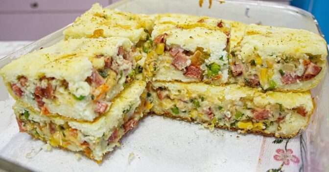 Tortas: Torta Salgada de Liquidificador Sem Farinha de Trigo com Arroz Cozido