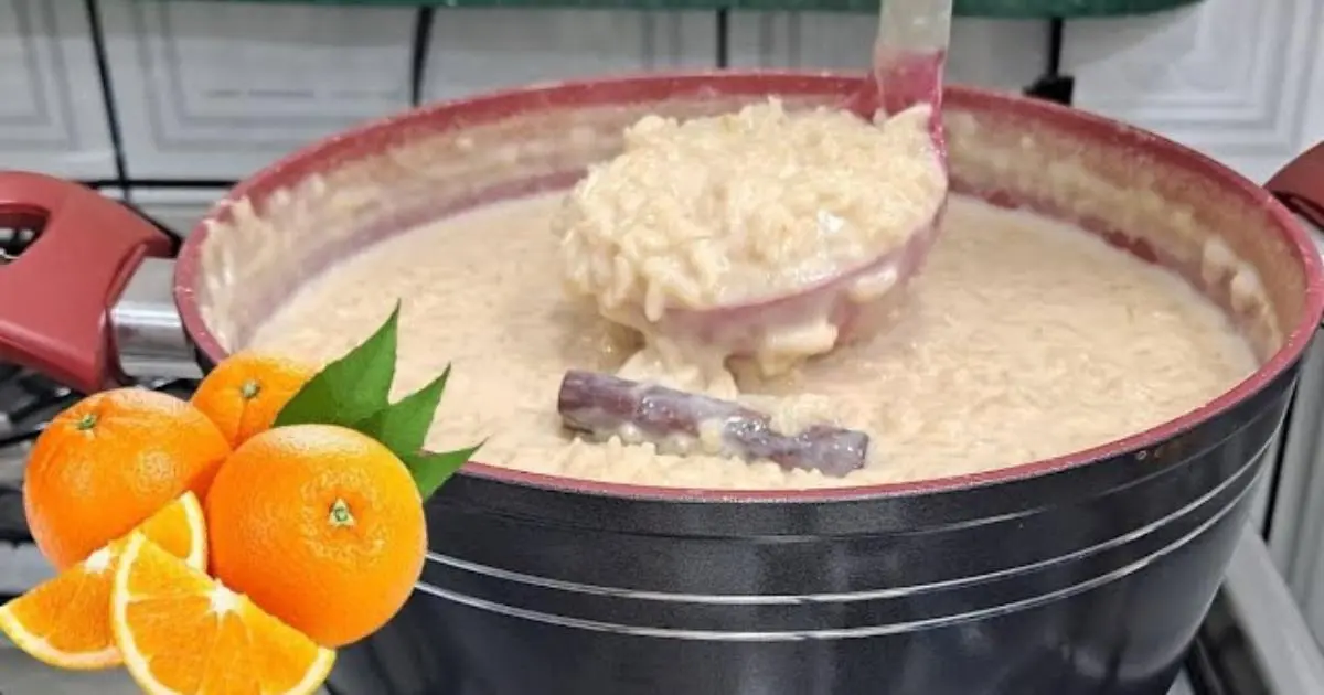 Arroz doce com laranja, cremoso, cítrico e diferente de tudo que você já provou....