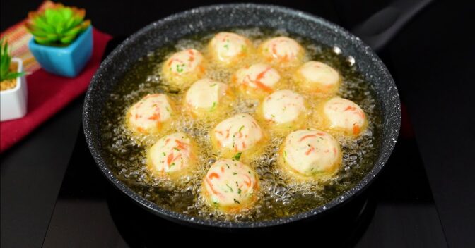 Especiais: Bolinho Crocante de Batata e Cenoura Frito