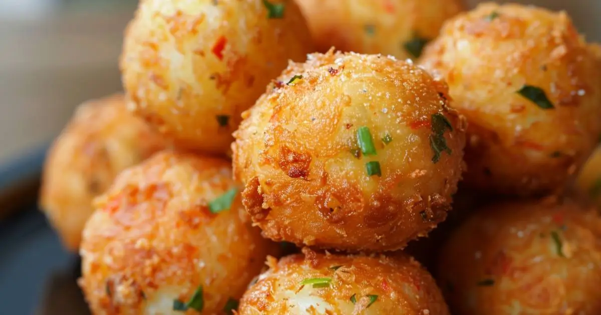 Bolinho de Batata Frito Redondo Crocante e Irresistível é fácil de fazer e perfeito para...