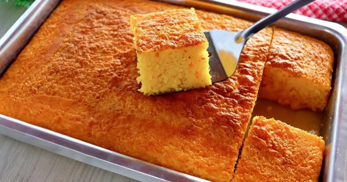Receita prática de bolo de milho de latinha bem fofinho e úmido....