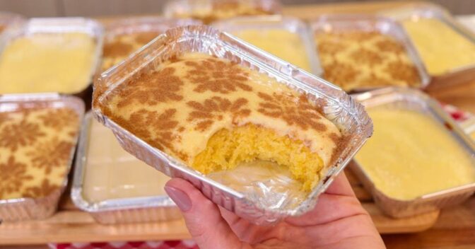Festa Junina: Bolo de Milho com Curau Cremoso na Marmita