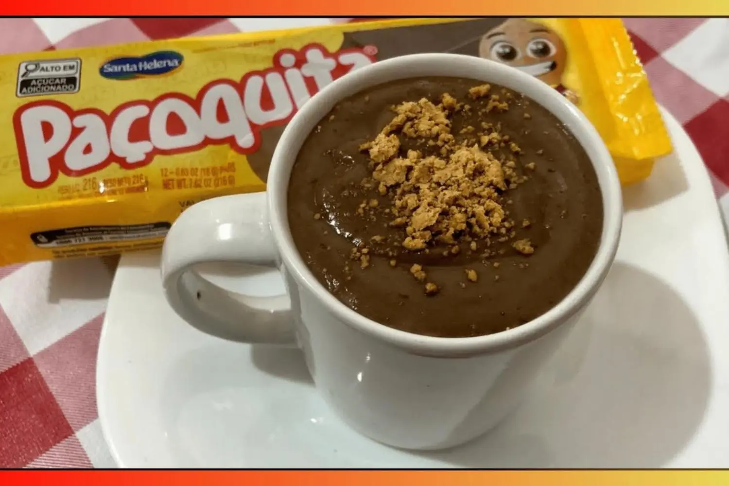 Chocolate quente com paçoca cremoso e fácil pra sua festa junina....