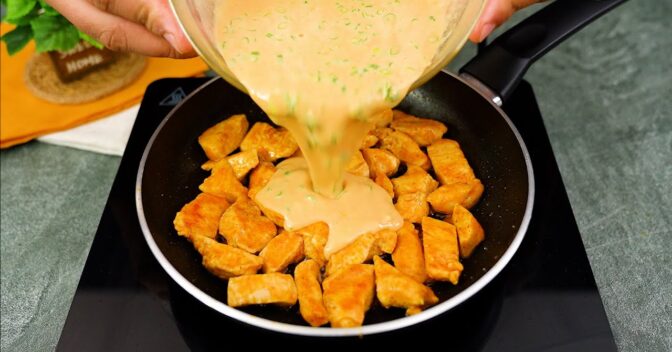 Aves: Frango ao Molho Cremoso com Requeijão e Ovo