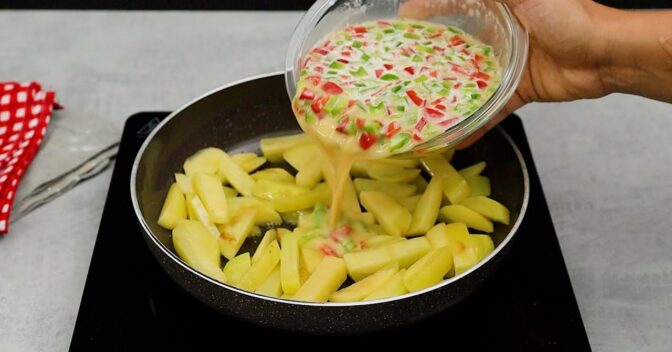 Especiais: Jantar de Batata com Ovo e Pimentão Delicioso