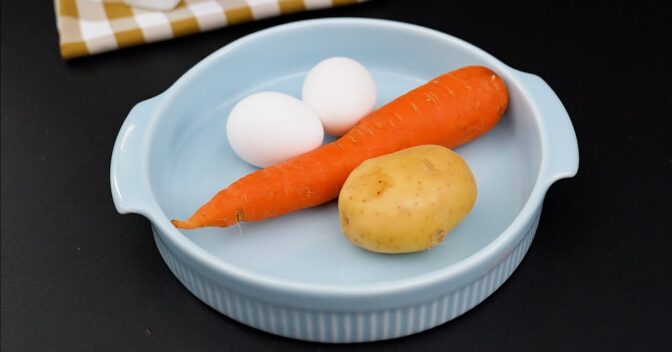 Lanche: Lanche Saudável com Cenoura e Batata