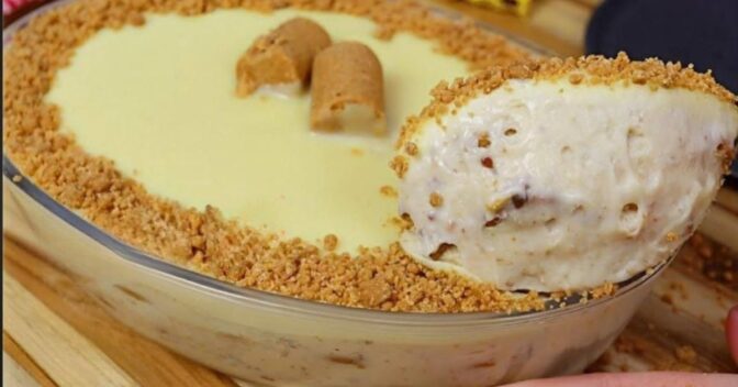 Festa Junina: Pavê de Paçoca Cremoso com Ganache Branca