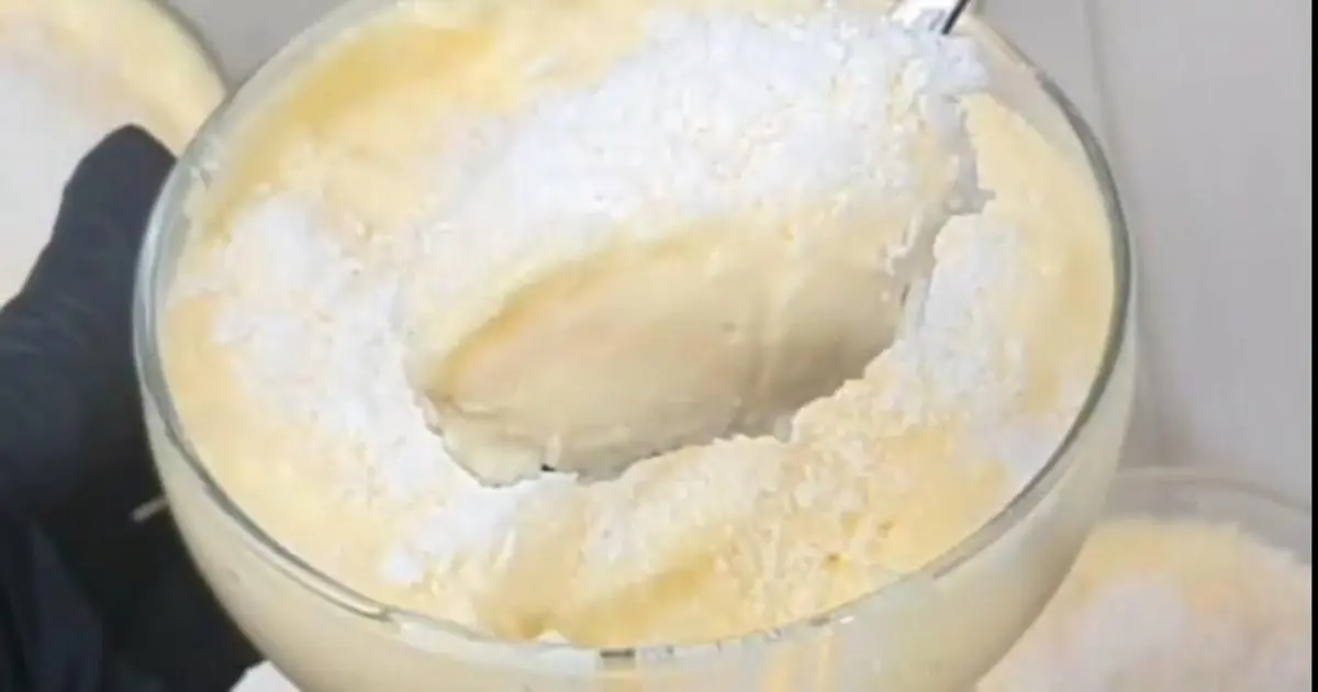 Sobremesa gelada, rápida e feita com suco em pó....