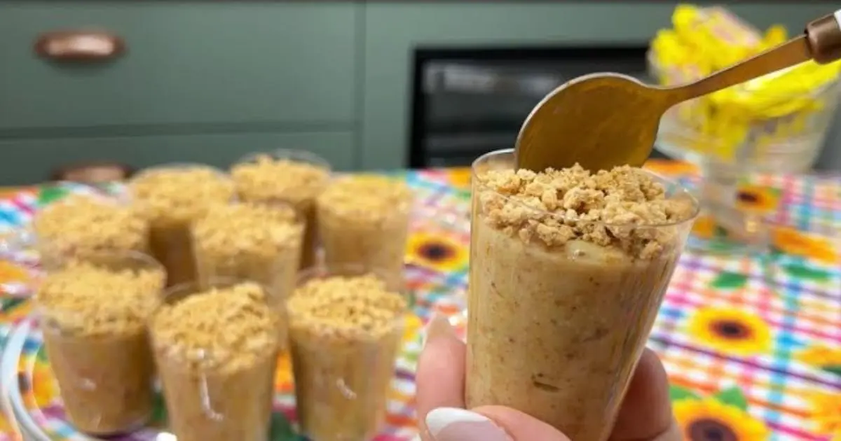 Paçoquinha cremosa sem leite condensado, pronta em minutos e perfeita para festas....