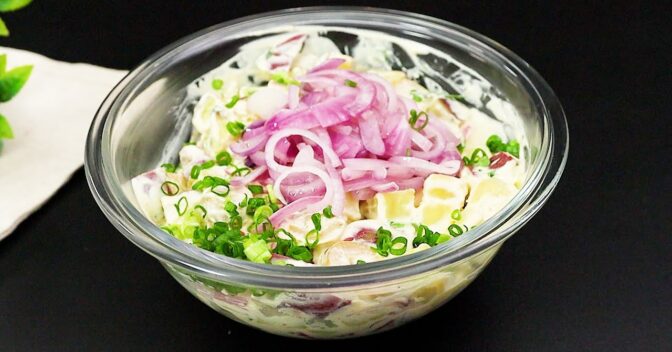 Especiais: Salada de Batata Doce Com Molho Cremoso Caseiro