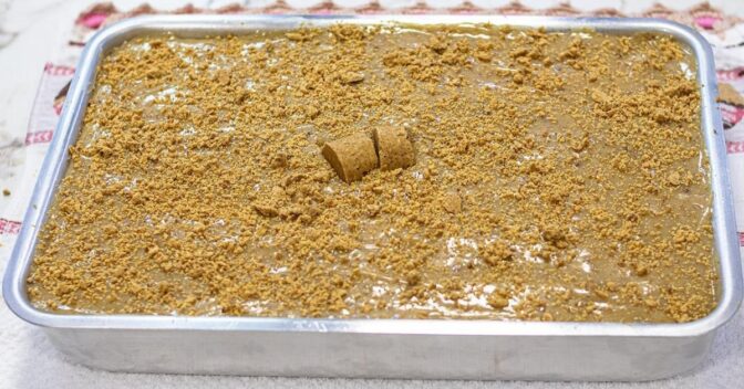 Bolos: Bolo de Paçoca com Brigadeiro Cremoso