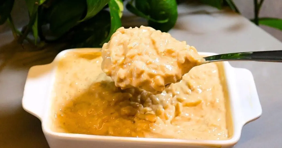 Arroz doce super cremoso com doce de leite e sabor marcante....