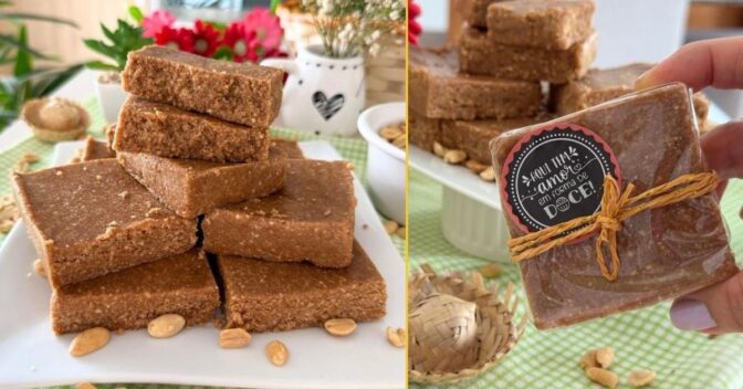 Doces: Essa Paçoca Caseira Sem Forno Tá Conquistando Todo Mundo