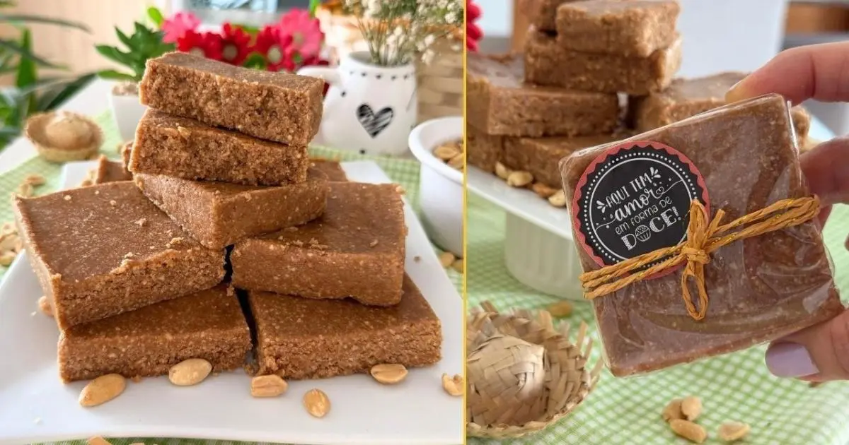 Paçoca caseira fácil, sem forno, pronta em minutos!...