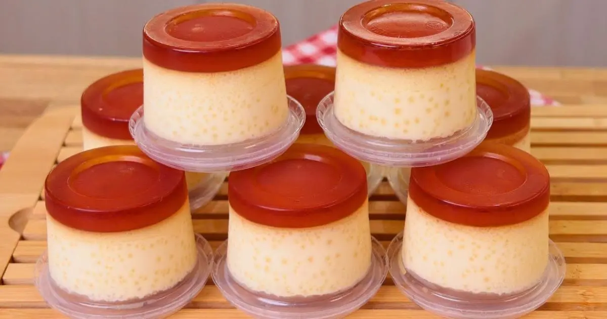 Pudim no potinho feito no forno, sem gelatina e muito fácil....