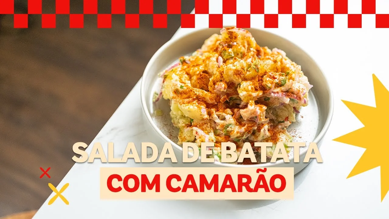 A Salada de Batata com Camarão deliciosa é o acompanhamento perfeito para churrascos. Fácil, cremosa...