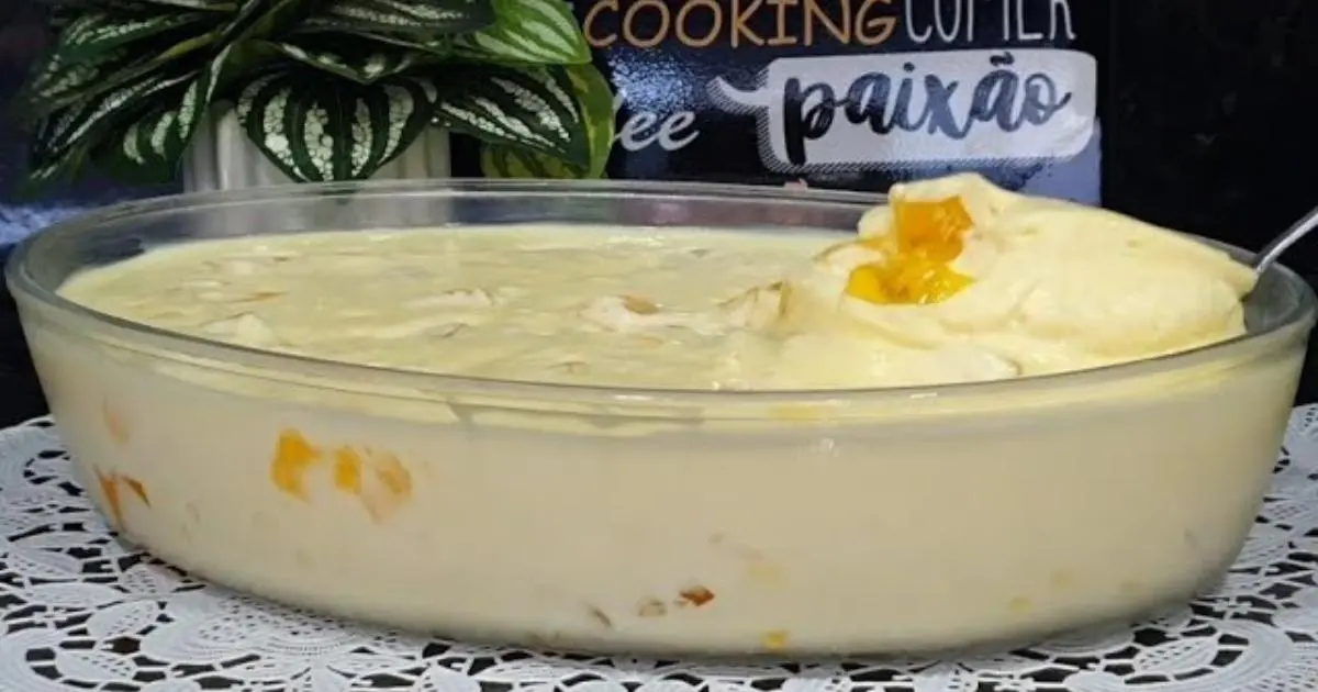 Uma sobremesa cremosa de abacaxi fácil, rápida e sem ir ao fogo....