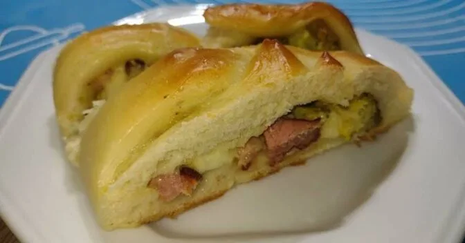 Pães: Pão Trançado com Brócolis e Queijo Delicioso
