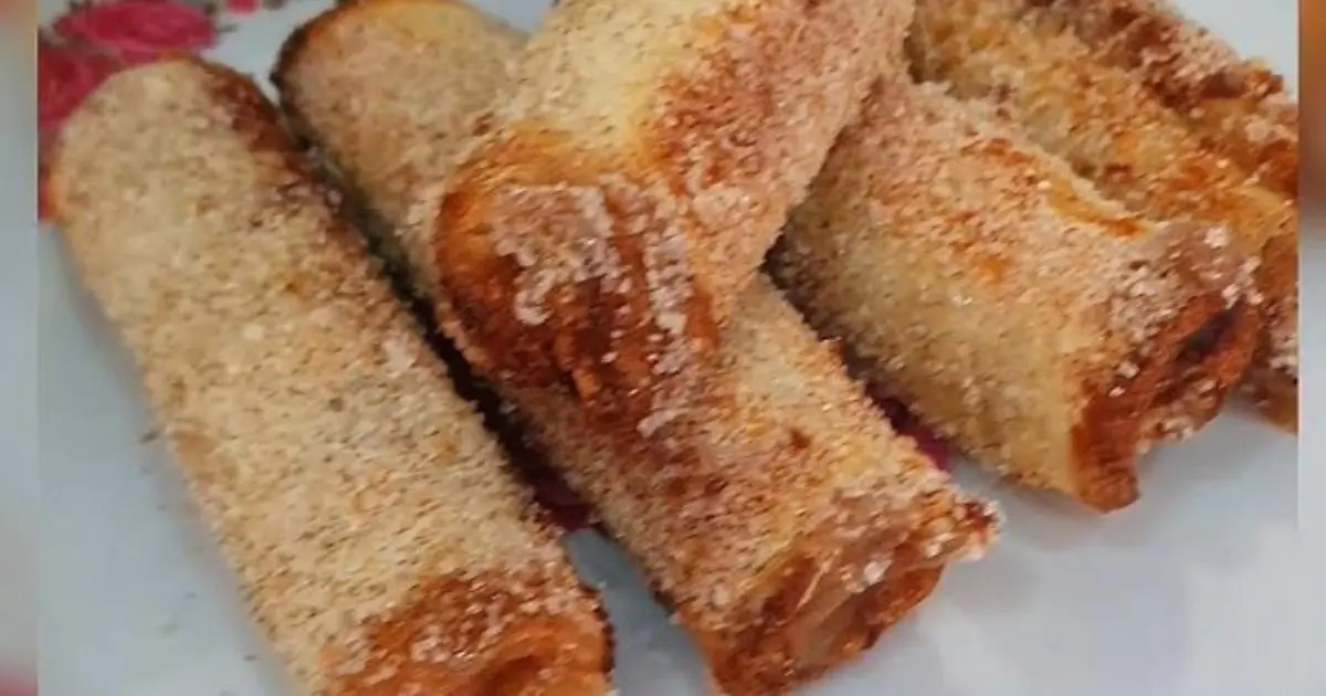 Churros fake sem fritura, com pão de forma e doce de leite....